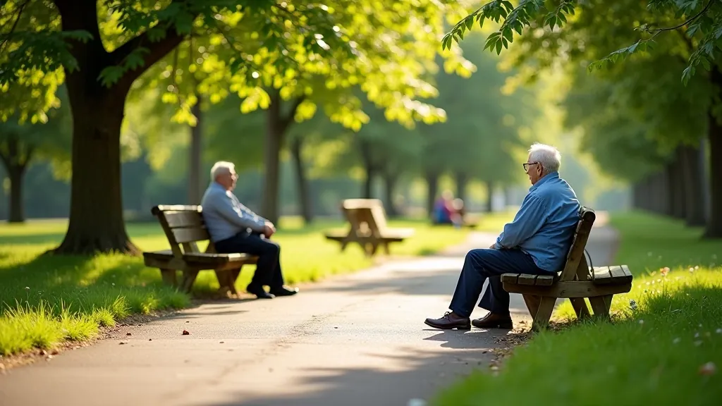 Bastejkalns park ar soliņiem un atpūtas vietām, mierīga atmosfēra